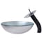 Novatto ARGENTO Glass Vessel Bathroom Sink Set, Oil Rubbed Bronze NSFC-7032001ORB - alternate 4